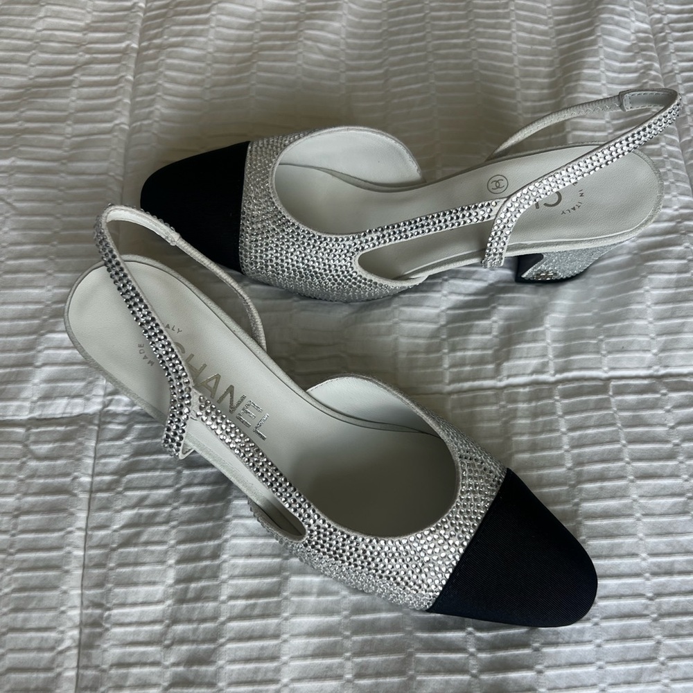 Chanel Rhinestone Crystal Slingbacks - Picture 2 of 9